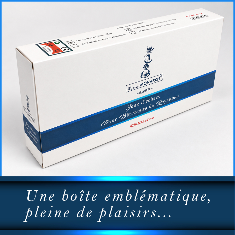 Jeu d'échecs Meca-MONARCH© : Coffret bois clair 2024 + Pièces 2026 – Image 7
