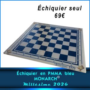 Échiquier en PMMA (Cases Bleues) 50x50 cm