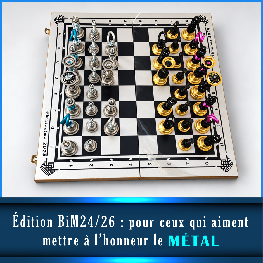 Jeu d'échecs BIM24/26 : Coffret bois & aluminium 2024 + Pièces 2026 – Image 3